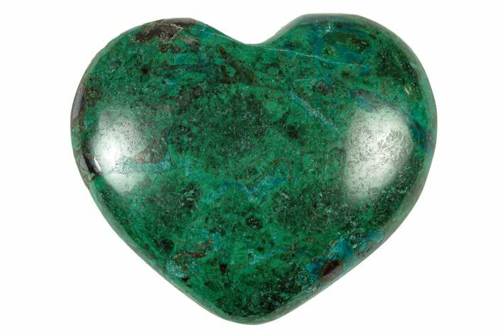 Polished Malachite & Chrysocolla Heart - Peru #250300